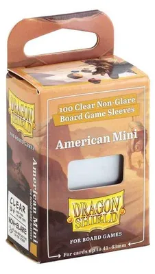 Produktbild von Dragon Shield: Board Game Sleeves Clear/NonGlare - American Mini (100)