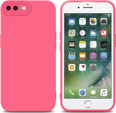 Produktbild von Cadorabo Hülle für Apple iPhone 7 PLUS / 7S PLUS / 8 PLUS Schutz Hülle in Rot TPU Silikon Etui Case Handyhülle