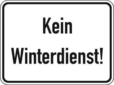 Produktbild von Schild Alu Kein Winterdienst! 300x400mm