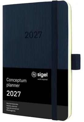 Produktbild von Wochenkalender Conceptum 2027 Softcover schwarz 176 Seiten ca. A6