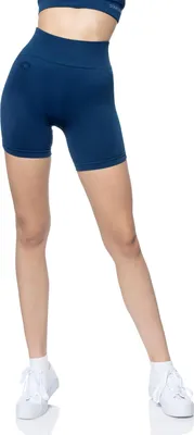 Produktbild von Stark Soul® Seamless kurze Leggings -OPAQUE- , blickdichte Fitness Short, Radlerhose, - Dunkelblau - Gr: L