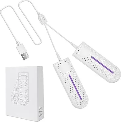 Produktbild von Elektrischer Schuhtrockner, tragbarer Schuhtrockner mit 3 Modi, Smart-Timer, Schuh- und Stiefelwärmer, tragbarer Schuhtrockner – zum Trocknen und Beseitigen von Gerüchen