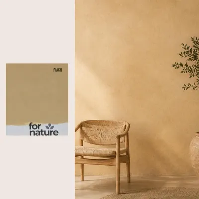 Produktbild von Kalkfarbe Fornature LIMEA, Farbmuster Sand (Sandgelb), für Innenwände und Decken
