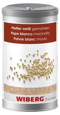 Zdjęcie produktu dla Wiberg pieprz biały mielony mocny smak opakowanie 720g