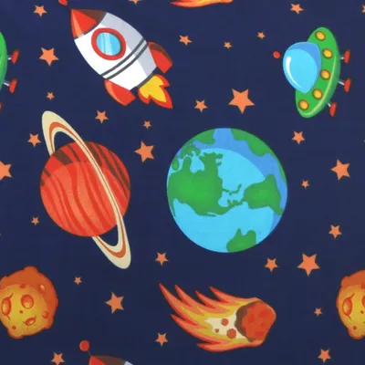 Obrázok produktu pre Látka – bavlna – šírka 160 cm – modrá, oranžová