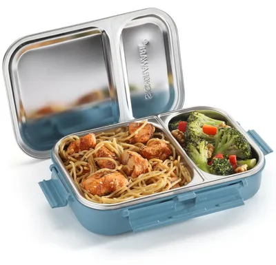 Bento Box 34 oz Edelstahl, 2 Kompartimente, leckdicht, spülmaschinengeeignet
