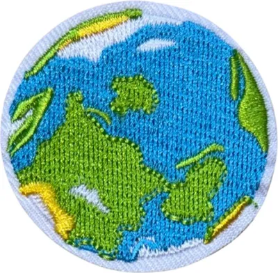 Produktbild von Aufnäher mit Emblem zum Aufbügeln auf dem Planeten Erde