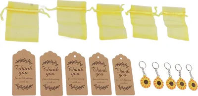 Produktbild von Sunflower Party Favors,Sunflower Party Favors Set,Sunflower Keychain Bag Tags,Sunflower Return Gifts,Sunflower Party Supplies,Theme Party Supplies