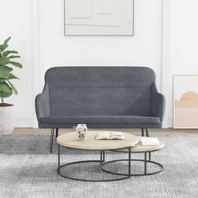 Produktbild von The Living Store Sitzbank Dunkelgrau 110x76x80 cm Samt