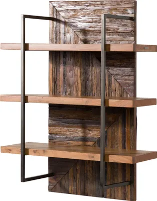 Produktbild von MASSIVMOEBEL24 Wandregal Altholz 90x40x120 natur lackiert LYON #141