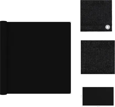 Produktbild von vidaXL Zeltteppich 300x500 cm Schwarz - Zeltzubehör