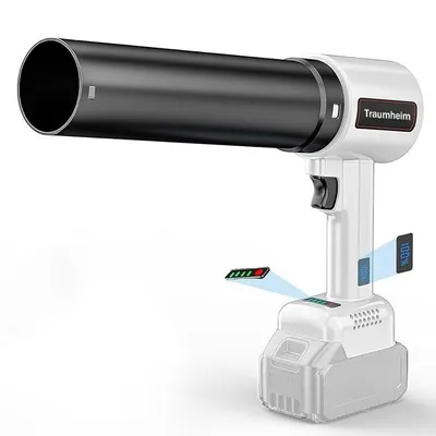 Produktbild von Akku Laubbläser, Bürstenlosem Motor 3+Orkanstufe Stufen, kompatibel Makita 18V Batterien Elektrischer Laubbläser für Garten, Terrasse, Auto & Schnee