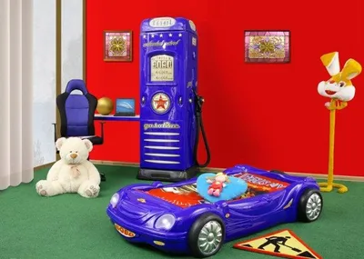 Obrázok produktu pre BETT MIT MATRATZE Kinderbett Autobett Betten Sportwagen Jungen und Mädchen BOBO