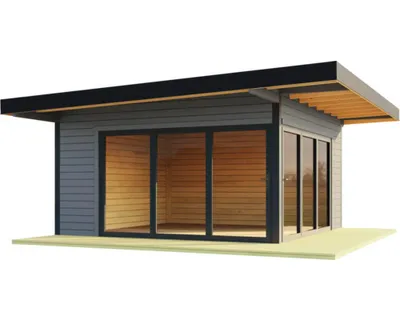 Produktbild von Gartenhaus Outdoor Life Domeo 9 inkl. Fußboden 590 x 590 cm carbongrau