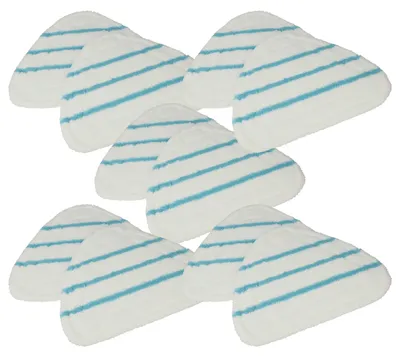 Produktbild von vhbw 10x Wischbezug kompatibel mit Vileda Dampfreiniger - Polyester, Polyamid Blau Weiß, gerätespezifisch