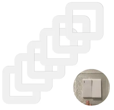 Acryl Lichtschalter Schutzabdeckung 6er Set, transparent, 8,6 cm