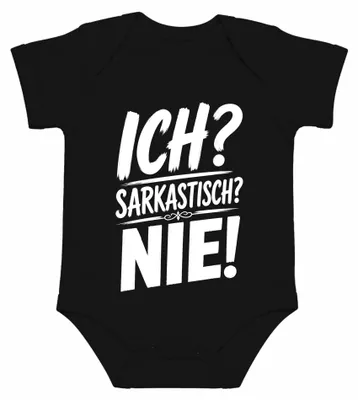 Obrázok produktu pre Oni? Sarkastickí? Nie! Ironia, humor, sarkazmus, vyjadrenie, cynizmus, drzost. Dievčenské body, čierna farba, veľkosť 3/6