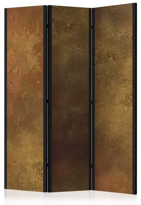 Obrázok produktu pre Jednostranný paravent, 3-dielny, predelenie miestnosti, skladacie, kovový dizajn, rozmery 135 cm x 172 cm