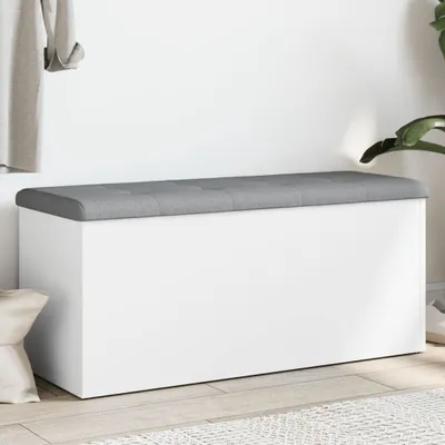 Produktbild von vidaXL Sitzbank mit Stauraum Weiß 102x42x45 cm Holzwerkstoff