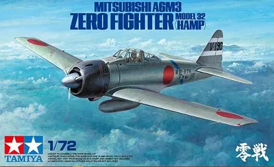 Zdjęcie produktu dla Tamiya 1:72 Mits. A6M3 Zero Fighter Mo. 32 Hamp