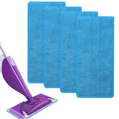 Immagine prodotto di 4 panni di ricambio riutilizzabili per Swiffer WetJet, lavabili, in microfibra