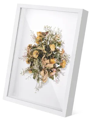 Image de TRANKIELO® - Cadre photo 3D blanc, 20 x 29 cm - MDF, profondeur 3 cm - idéal pour les photos et les décorations