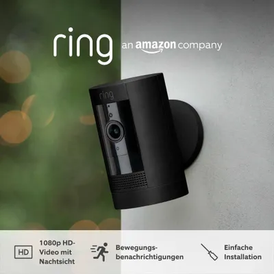 Image de et  Ring caméra extérieure Akku(Battery)|caméra de surveillance extérieure avec vidéo HD 1080p,WLAN,résistant aux intempéries,convient pour