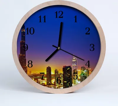 Produktbild von Holzuhr 20fi cm wanduhr - Dubai-Stadt