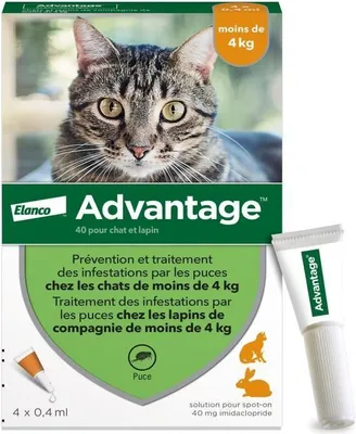 Produktbild von Floh- und Zeckenmittel Lösung für Katze & Kaninchen, 1-4kg, 4 Pipetten