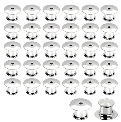 30er-Pack silberne Sicherheitsnadel-Rückseiten, 10 mm, für Broschen & Anstecker