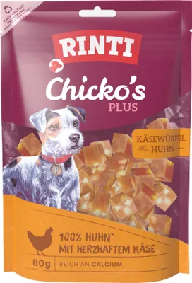 Produktbild von Rinti Extra Chicko Plus Käsewürfel 80g