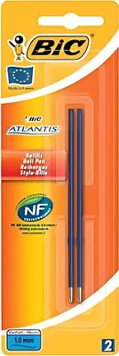 Produktbild von Bic - Kugelschreibermine Atlantis blau, Schreibbreite 1 mm, Blister mit 2 Stück