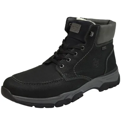 A single black boot is shown against a white background.