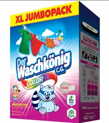 Produktbild von (DE) Der Waschkönig Color Proszek do prania kolorów, 100 prań, 6kg  (PRODUKT Z NIEMIEC)