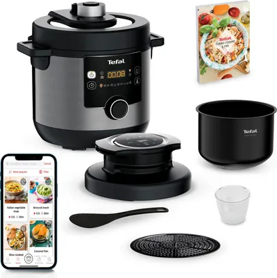 Produktbild von Tefal Turbo Cuisine & Fry Multikocher CY7788, 7,6 l, 7,6 l, Schwarz, Digital, 1200 W, 345 mm