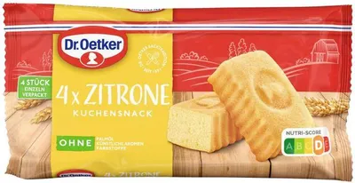 Produktbild von Dr. Oetker Kuchensnack Zitrone verpackte Mini Rührkuchen 4x35g