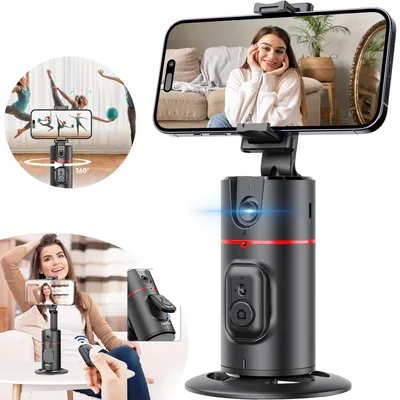 Produktbild von Automatisches Gesichtserkennungs-Stativ, Intelligente Handyhalterung mit Fernbedienung, Stativ für Vlogs