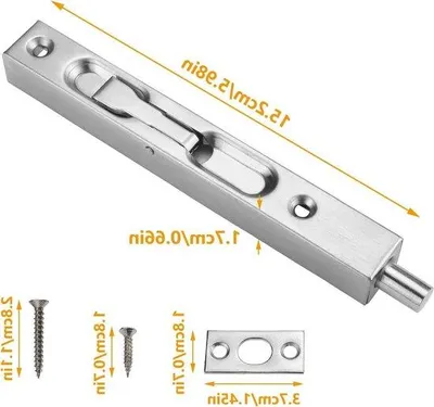Image de Serrures de 15 cm en acier inoxydable 304, poignée de porte cachée sécurisée pour portes en bois et portes-fenêtres