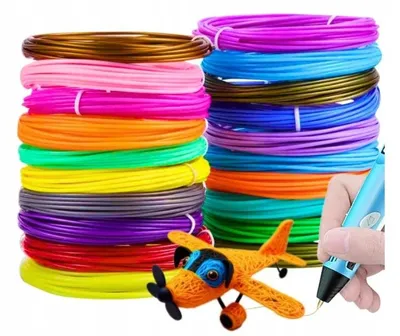 Produktbild von 3D Stift Filament 100m Set 20 Farben Nachfüllmaterial PLA für 3D Druckstift