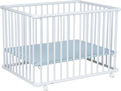 Produktbild von Laufgitter Belami Plus. 76x97 und 97x97 cm. mobil auf Rollen (Mint, Weiß, 76 cm x 97 cm)