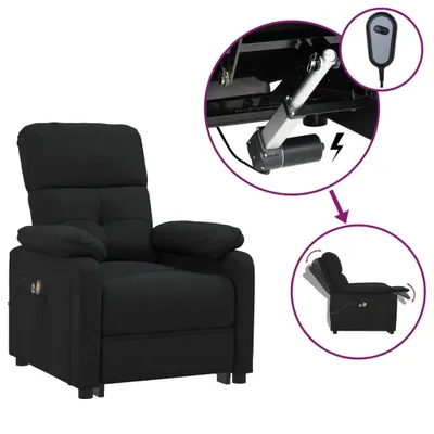 Produktbild von vidaXL Massagesessel Elektrisch Schwarz Stoff