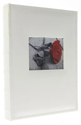 Immagine prodotto di Album fotografico alto in pelle 10x15/300 con descrizione W BIANCO con foto ritagliate