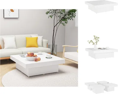 Obrázek produktu pro vidaXL Konferenční stolek bílý 90x90x28 cm materiál na bázi dřeva - Konferenční stolky