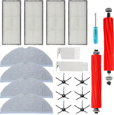 Produktbild von Náhradní příslušenství kompatibilní s Roborock S7 S7Plus S7 MaxV S7 MaxV Ultra 2 válečkové kartáče, 4 filtry, 6 bočních kartáčů, 4 mopové utěrky, 2 kartáče, 1 šroubovák