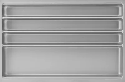 Produktbild von Agoform Besteckeinsatz Scoop II Set 474x716x59mm, mit Trenner Kunststoff silber