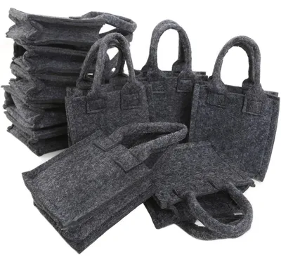 Produktbild von Logbuch-Verlag 10 Mini Geschenktaschen aus Filz - Miniatur Mitgebsel Taschen zum Befüllen mit kleinen Geschenken 10 x 5 x 10 cm