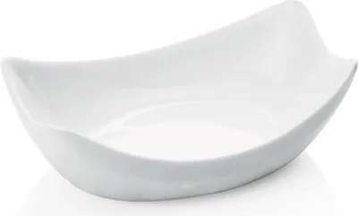 Produktbild von 72x Mini Schale eckig weiß, Porzellan 8,5 x 5,5 x 3 cm