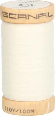 Produktbild von Nähgarn, scanfil, organic Baumwolle, 100m, schwarz weiß