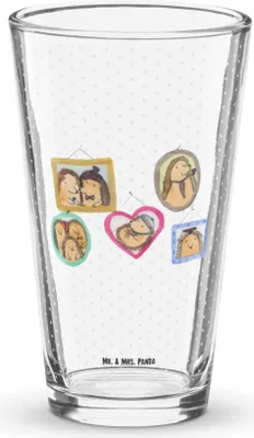 Produktbild von Mr. & Mrs. Panda Glas Igel Familie - Transparent - Geschenk, Bierglas, Bilder, Wasserglas, Glück, Bruder, Muttertag, Trinkglas, Tumbler, Mama, Cocktailglas