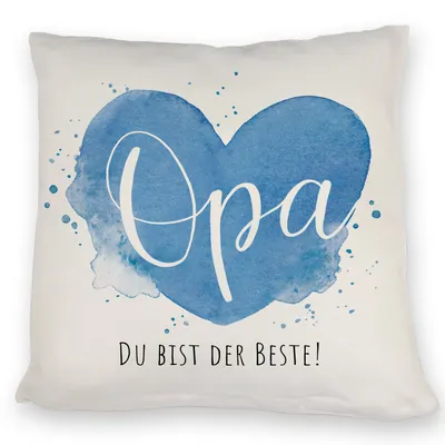 Produktbild von Bester Opa Kissen mit Spruch Opa Du bist der Beste